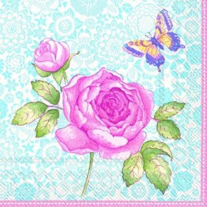 Servilleta Rosa rosa H311