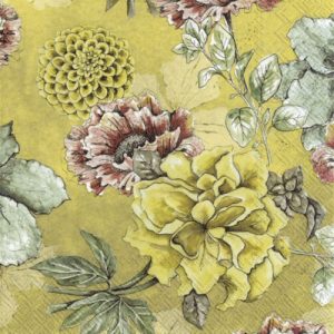 Servilleta Flor Mística Ocre H256