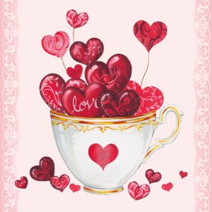 Servilleta Taza de Corazones A797