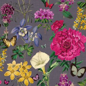 Servilletas Flores Botanicas Gris A895