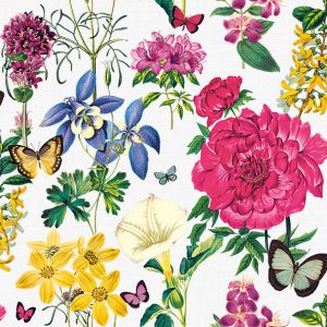 Servilletas Flores Botanicas Blanco A894