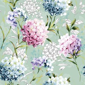Servilleta Hortensia Verde A917
