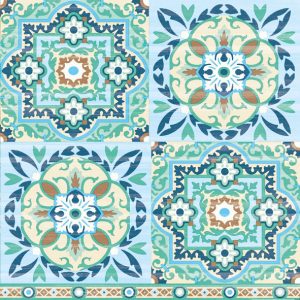 Servilleta Azulejos Verde A730
