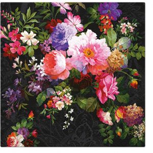 Servilleta Rosas sobre Terciopelo W105