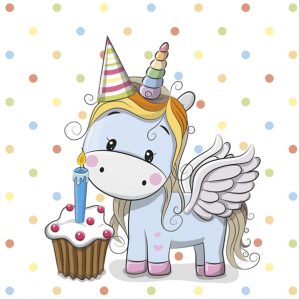 Servilleta Unicornio Bebé D113