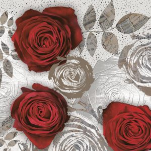 Servilleta Rosas Rojas con Estampado M183