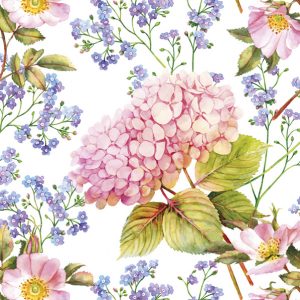 Servilleta Hortensia Rosa M085