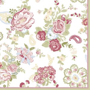 Servilleta Papel Tapiz con Rosas - Claro M295