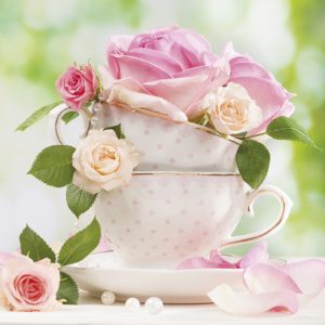 Servilleta Taza con Rosas M212