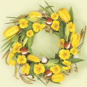 Servilleta Corona de Tulipanes Amarillos M084
