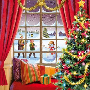 Servilleta Navidad en la Ventana N78