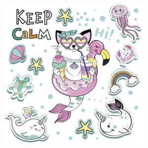 Servilleta Gato Sirena D205