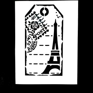 Stencil Tag Paris ST01