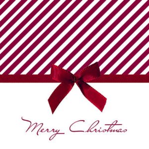 Servilletas Lazo navideño rojo N710