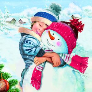 Servilletas Tierno muñeco de nieve N475