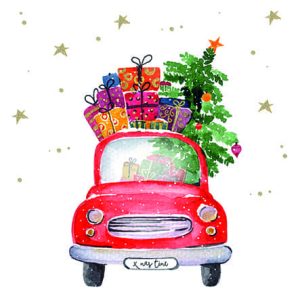Servilleta Auto con regalos N510