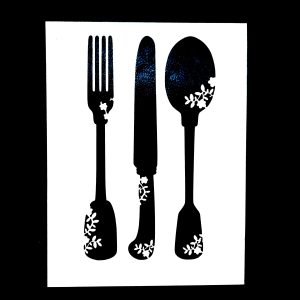 Stencil Cubiertos STE124