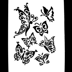 Stencil Mariposas posando STE64