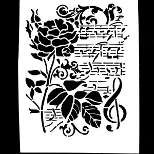Stencil Rosa Musical STE96