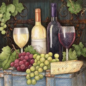 Servilleta Vino Tinto y blanco H945