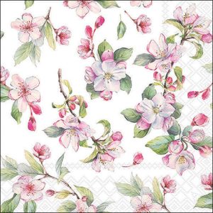 Servilleta Flor de primavera blanco A3175