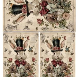 Papel Decoupage Conejo 1