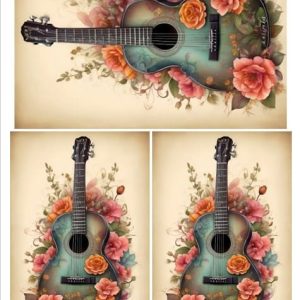 Papel Decoupage Música Guitarra 1