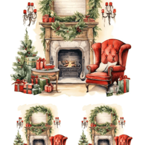 Papel Decoupage Chimenea 1