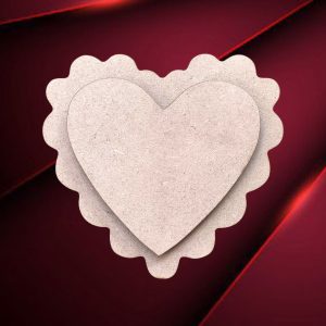 Corazón burbuja de madera