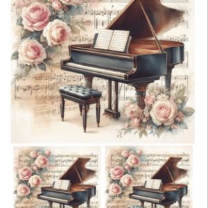 Papel Decoupage Piano 1