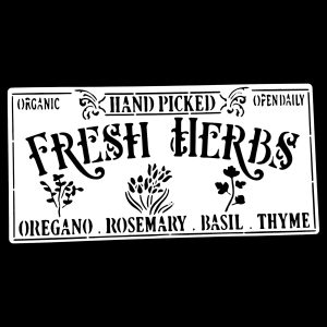 Stencil 10×20 T05 Fresh Herbs