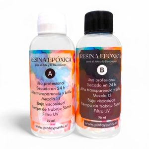 Kit Resina Epoxica Artística 70+70ml