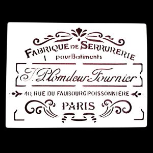 Stencil 15X20 T26 Fabrique de Serrurerie