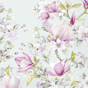 Servilleta Magnolia romantica celeste H1275