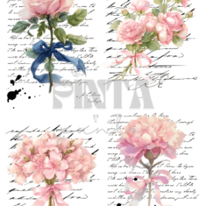 Lámina Transfer 20X30 Flores Vintage