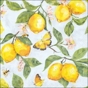 Servilleta Limones frescos Celeste A3760