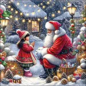 Servilleta Hablando con Santa N1225