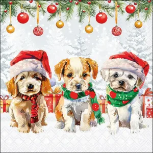 Servilleta Cachorros navideños N1085