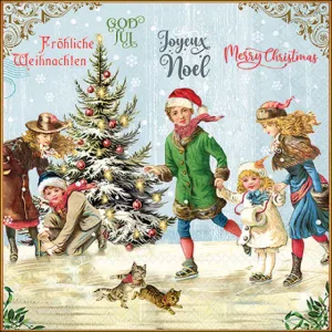 Servilleta Navidad sobre hielo N1160