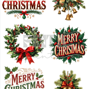 Lámina Transfer 20X30 Merry Christmas 1