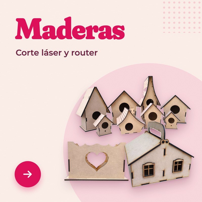 Maderas: corte láser y router