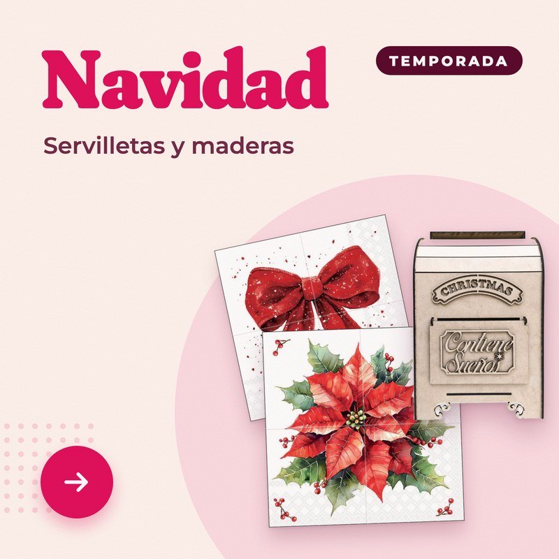 Navidad: servilletas y maderas