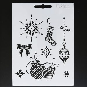 Stencil 15X20 Adornos navideños STE260